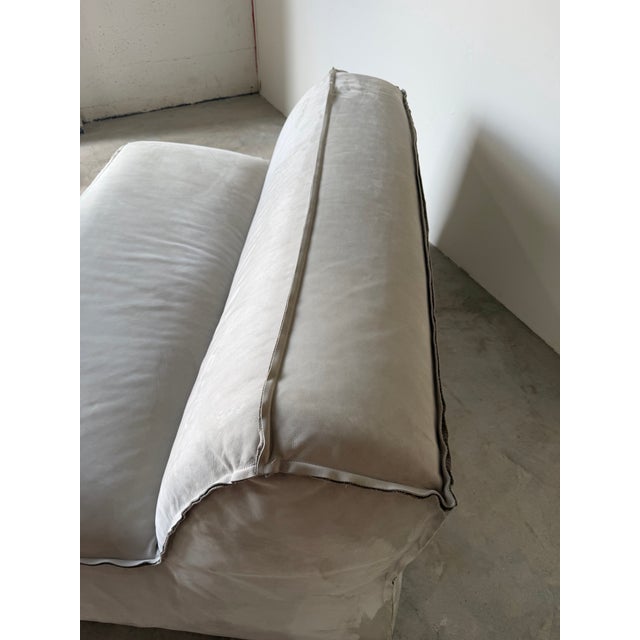 Paola Navone for Baxter “Miami Soft” Italian Leather Loveseat Sofa For Sale In Miami - Image 6 of 16
