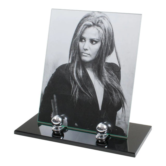 Art Deco Black Opaline Glass Picture Frame, France 1930s For Sale