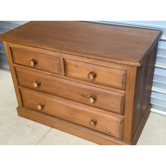 Victorian Antique Pine Two Over Two Drawers - Chest of Drawers From England For Sale - Image 3 of 18