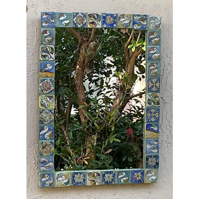 Persian Tile Mirror For Sale - Image 9 of 12