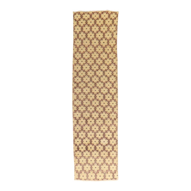 Narrow Vintage Zabihi Collection Turkish Runner - 2'4" x 9'3" For Sale