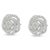10KT White Gold Diamond Flower Stud Earring (1/2 cttw, I-J Color, I1-I2 Clarity) For Sale - Image 4 of 7