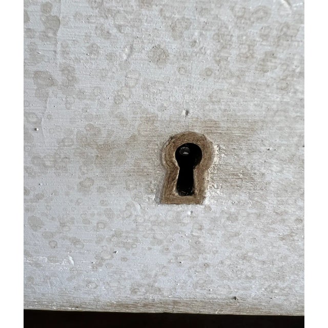 Wood French Empire Greek Key Painted Marble Top Commode - Mid 19th C For Sale - Image 7 of 11