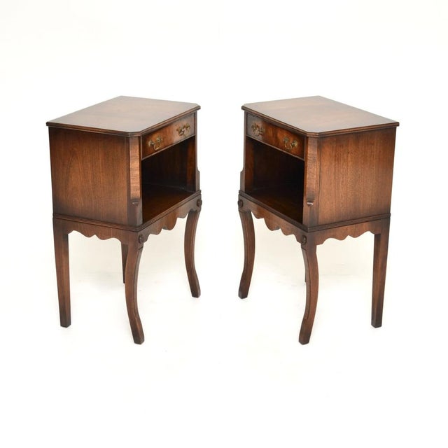 Vintage Georgian Style Bedside Tables, 1950, Set of 2 For Sale - Image 3 of 10