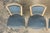 Antique French Louis XVI Style Painted Dining Chairs in French Blue - Set of 4 For Sale - Image 4 of 18