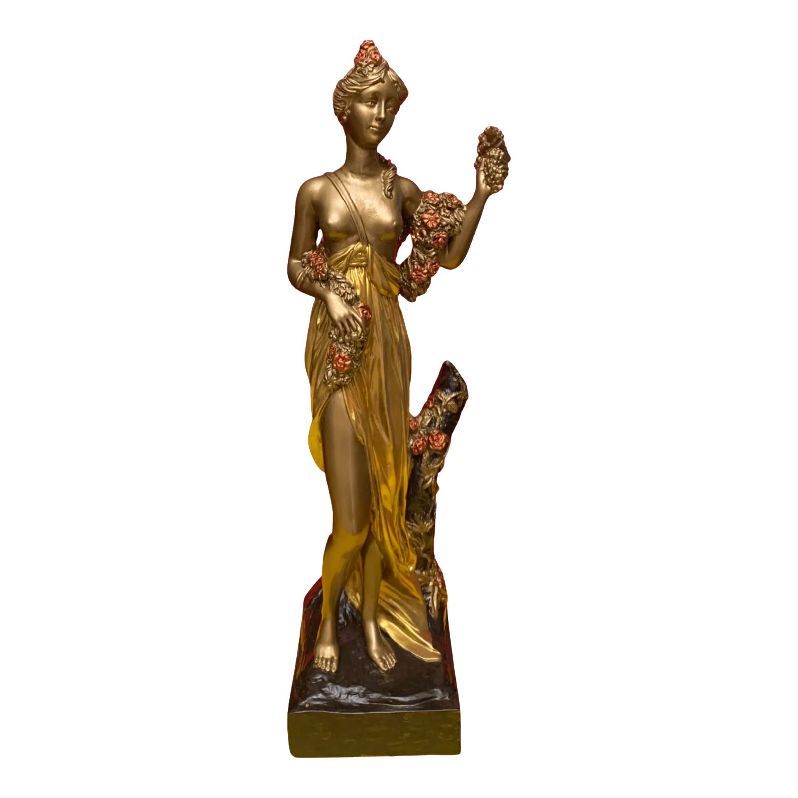 その他 Anniversary Statues Classical Retro Vintage Sculpture Roman Goddess Flora | Chairish