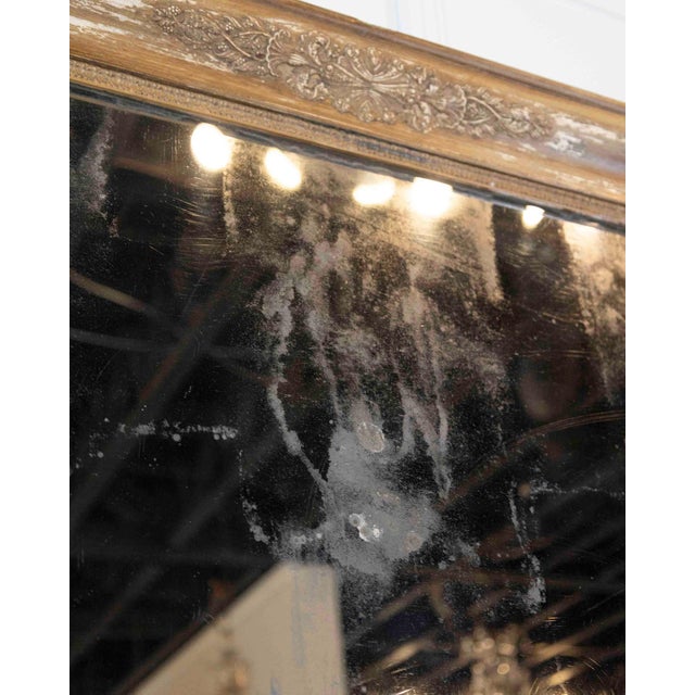 19th Century French 19th Century Empire Painted Mercury-Glass Mirror For Sale - Image 5 of 9