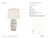 Kelly Wearstler by Visual Comfort Signature Phoebe Cordless Stacked Table Lamp in Antiqued White Ceramic with Linen Shade...