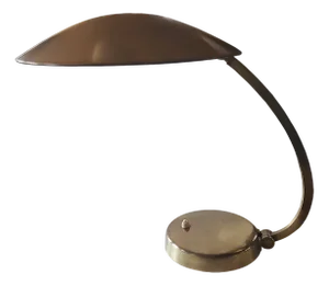 Large Bauhaus Brass Desk Lamp, 1930s