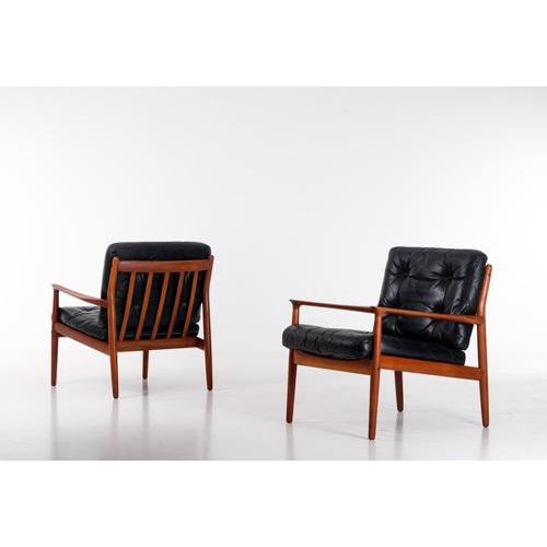 Wood Set of Vintage Danish Easy Chairs by Svend Aage Eriksen, 1960s For Sale - Image 7 of 14