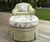 Wood Custom Tufted Green Lounge Chair & Ottoman Set in Floral Colefax and Fowler For Sale - Image 7 of 18