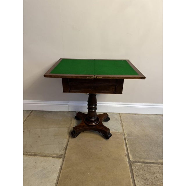 Wood Antique Victorian Mahogany Freestanding Games Table, 1860 For Sale - Image 7 of 10