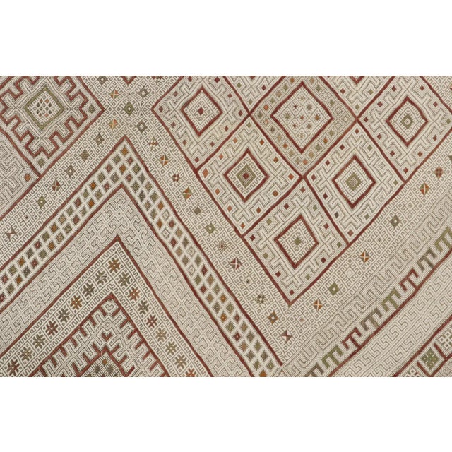 Rug & Kilim Beige Vintage Zayane Moroccan Kilim Rug With Geometric Pattern, From Rug & Kilim For Sale - Image 4 of 7