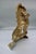 Large Antique Brass Rampant Lion Door Stopper, Andiron Finial, Heraldic Fireplace Ornament For Sale - Image 4 of 6