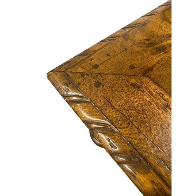 Wood Massive Portuguese-Colonial Style Cocktail Table by Alfonso Marina Ebanista For Sale - Image 7 of 9