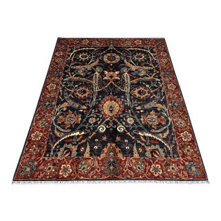 Navy Sultani Area Hand-Knotted Wool Rug - 10'0" X 8'1" For Sale