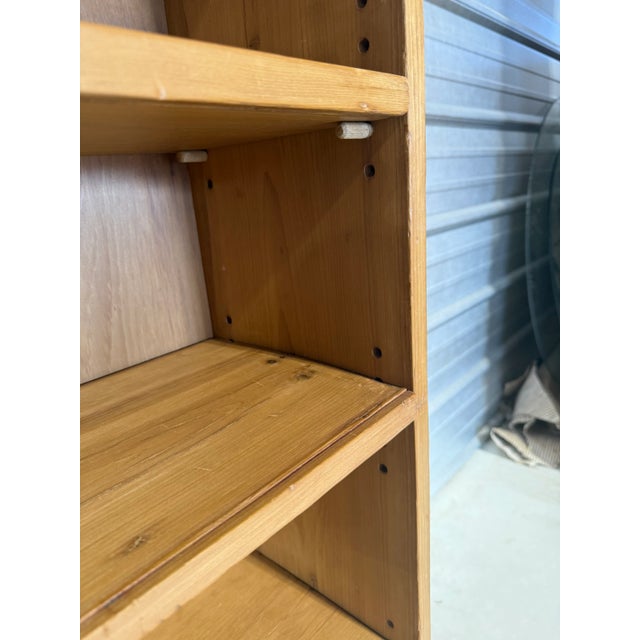 Antique Pine Bookcase With Three Adjustable Shelves From England For Sale - Image 12 of 18