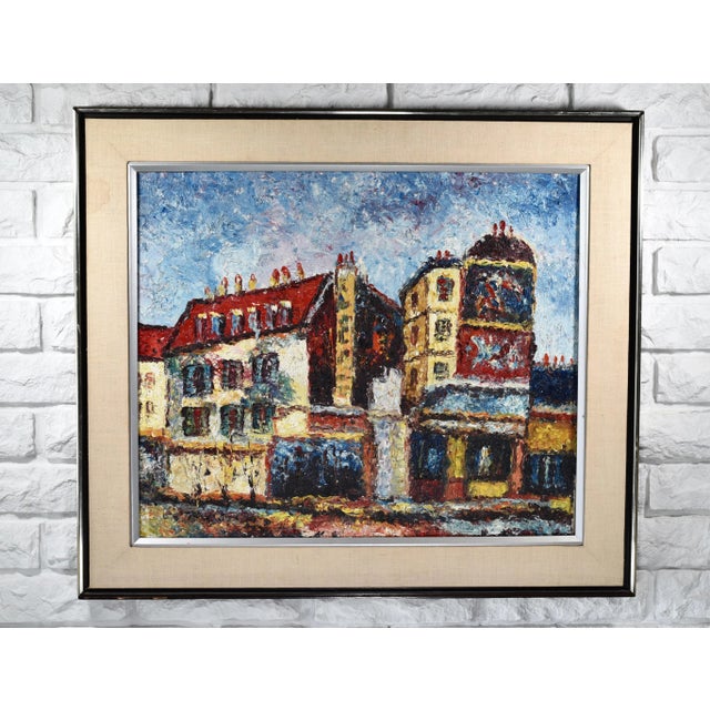 1960s Expressionist European Cityscape Oil Painting, Framed For Sale - Image 9 of 9