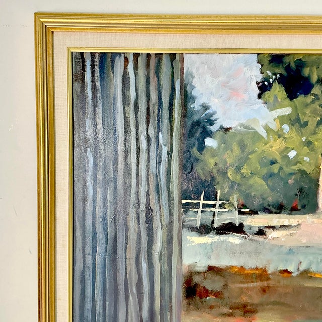 1960s 1960s Vintage Southwestern Impressionist Landscape Original Oil Painting ‘North Taos’ by Patsy Smith For Sale - Image 5 of 16