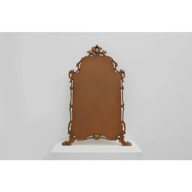 Large 20th Century Louis XV Baroque Gilt Wooden Mirror, 1950s For Sale - Image 12 of 13