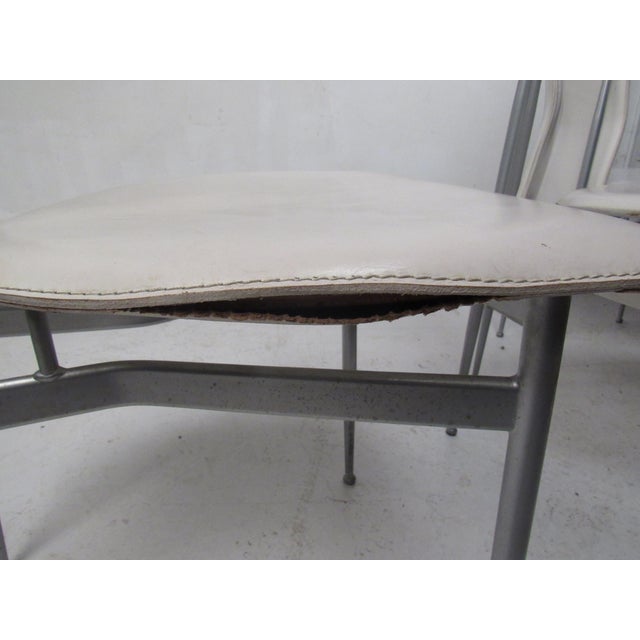 1970s Italian Modern Leather High Back Dining Chairs - 8 Pieces For Sale - Image 10 of 12