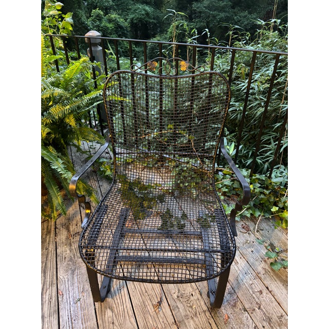 Metal Russell Woodard Sculptura Pair of Porch Rockers- A Pair For Sale - Image 7 of 7