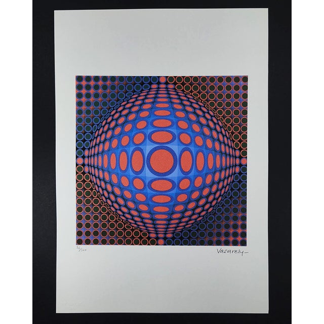 Victor Vasarely, Composition, Limited Numbered Edition Lithograph, 1970s For Sale - Image 7 of 7