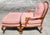 Pink Thomasville French Provincial Louis XV Pink Damask Chair & Ottoman Set For Sale - Image 8 of 12