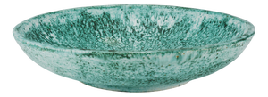 Large Turquoise Ceramic Fruit Bowl by Eva Ruffoni, Italy, 1980s