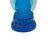 Glass Blue Crystal Glass Sitting Buddha Lotus Base Mandorla Halo Back Statue For Sale - Image 7 of 10