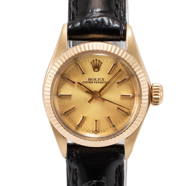 Brand: Rolex Gender: Ladies Metal Type: 14K Yellow Gold Length: 8.50 inches Diameter: 24.00 mm Weight: 30.90 grams Vintage...