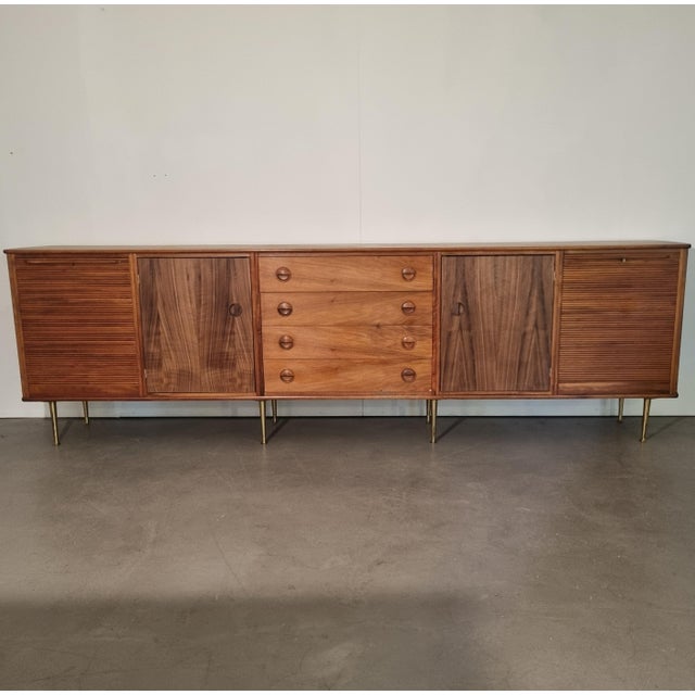 Large Walnut Sideboard by William Watting for Modernord, Netherlands, 1950s For Sale - Image 11 of 11
