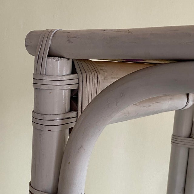 Italian White Bamboo Chairs, 1970s, Set of 6 For Sale - Image 3 of 18