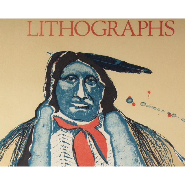 Contemporary 1975 New York Graphic Society Poster by Fritz Scholder For Sale - Image 3 of 8