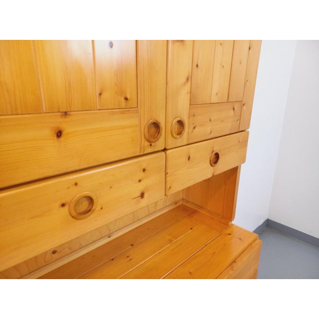 Tan Vintage Pine Les Arcs Storage Unit by Charlotte Perriand, 1960s For Sale - Image 8 of 18