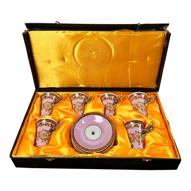 Late 20th Century Le Jardin De Versace Rutherford Butterfly Lady Bug Garden Coffee Set, 12Pcs For Sale