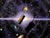 The artwork depicts a dynamite stick, whimsically labeled "SPLAT," suspended in a cosmic environment filled with swirling...