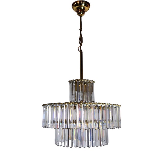 German 3 Tiers Chandelier from Kinkeldey, 1970 For Sale