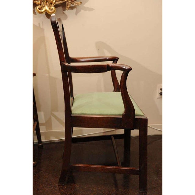 Early 18th Century Vintage Georgian Mahogany Armchair For Sale - Image 4 of 8