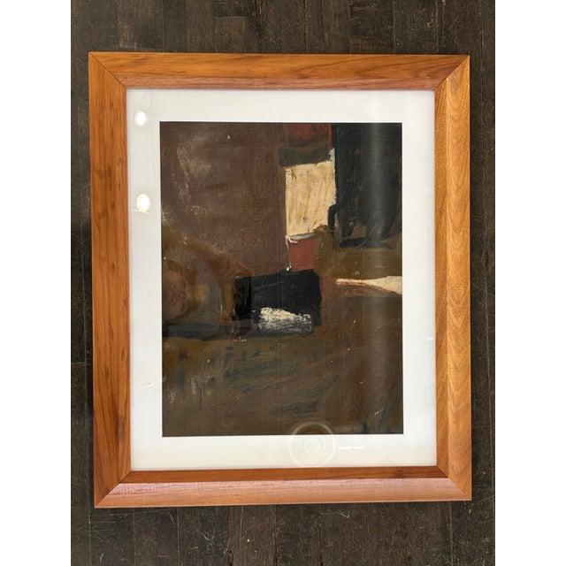 Vintage 1950s Abstract Painting by Ruth A. Migdal For Sale - Image 4 of 4