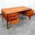 Brown Mid Century Danish Modern Desk Floating 4 Drawer Teak Executive File Large MCM For Sale - Image 8 of 12