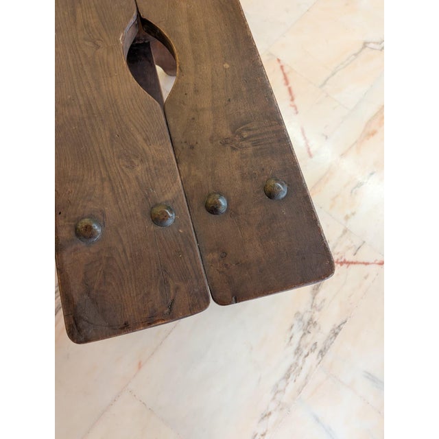 Brown Mid-Century Rustic Benches, 1950, Set of 2 For Sale - Image 8 of 13