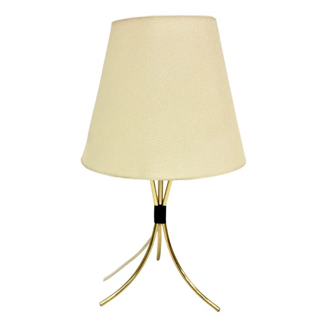 Mid-Century Brass Tripod Table Lamp, 1960s For Sale