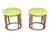 Hollywood Regency 1960s Bamboo Ottomans With Lemon Upholstery- A Pair For Sale - Image 3 of 12