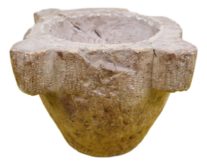 Ancient Terracotta Color Marble Mortar