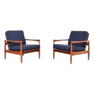 Mid-Century Modern Kolding Chairs in Oak by Erik Wørts for Ikea, 1960s, Set of 2 For Sale