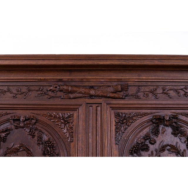Wood Large Antique Mid-19th Century Wardrobe, France For Sale - Image 7 of 18