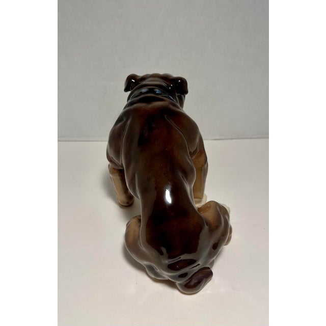 Mid-Century Modern Keramos Vienna Austria Sitting Bulldog Figurine Numbered For Sale - Image 4 of 7