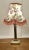 Corinthian Column Brass Table Lamp with Scalloped Linen Shade, 1920s For Sale - Image 6 of 7