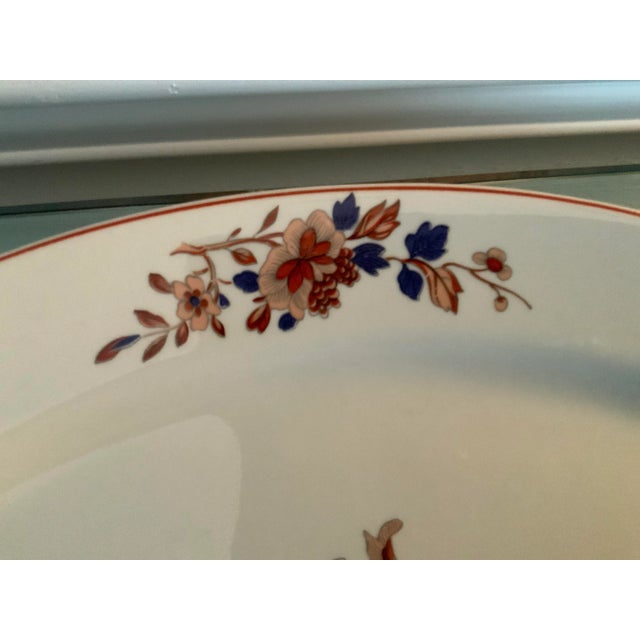 Mottahedeh 1960s Mottahedeh Amore Peony Pattern Oval Platter For Sale - Image 4 of 11